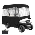 Happybuy Golf Cart Enclosure, Polyester Driving Enclosure, Club Car Covers Universal Fits for 2+2 Passenger Golf Carts, Sunproof and Dustproof Outdoor Cart Cover