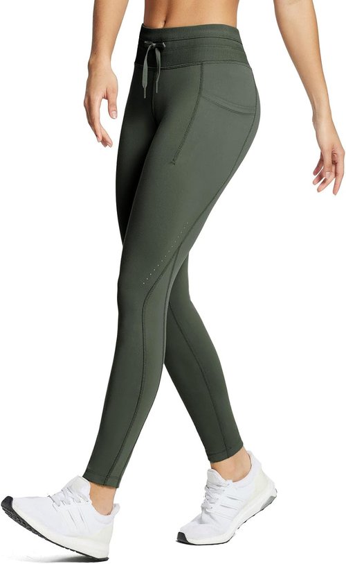 Baleaf Women's Fleece Lined Leggings - Water Resistant High Waisted Thermal Tights for Skiing & Hiking