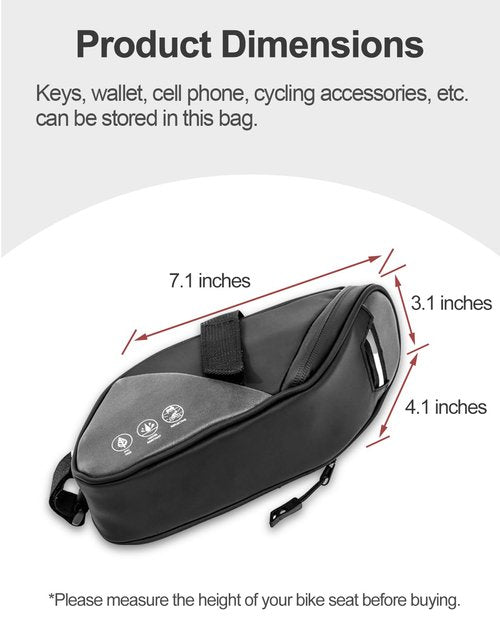 Danuosie Bike Seat Bag, Water Resistant Bicycle Saddle Bag Under Seat, Cycling Seat Pack for Mountain Road Bikes and Commuter, 1L