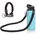 Paracord Bottle Carrier with Shoulder Strap for Wide Mouth Bottles, Black