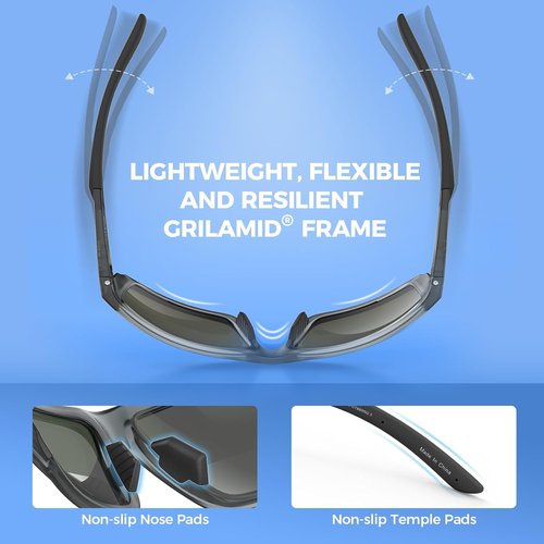 KastKing Waccamaw Polarized Bifocal Sunglasses - Sport Reader with x1.5, x2.0, x2.5 Magnifications