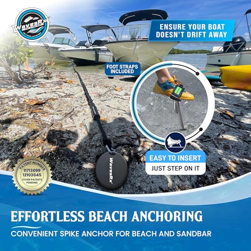 18-Inch Aluminum Beach Anchor Kit for Boat, Jet Ski & Kayak - Ultra-Light & Rustproof