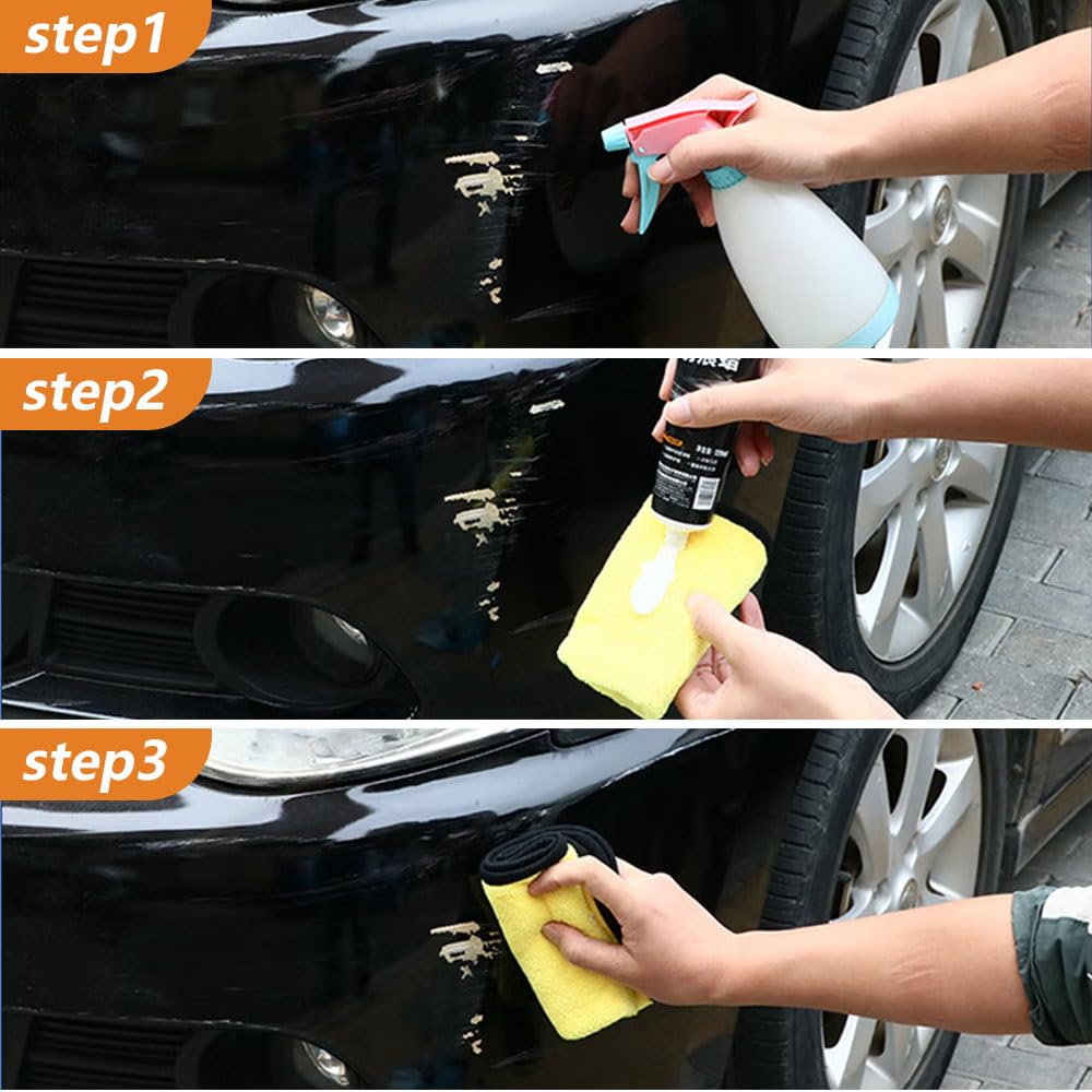 2026 New Car Scratch Removal Wax, Scratch Remover for Vehicles, Car Scratch Removal Polishing Wax Scratch Repair Paste Kit with Wipe and Sponge for Deep Scratches (1 Set)