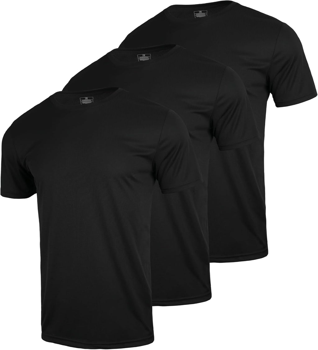 Regine Switzerland Men's Moisture-Wicking Performance T-Shirts - 3 & 5 Pack Gym & Running