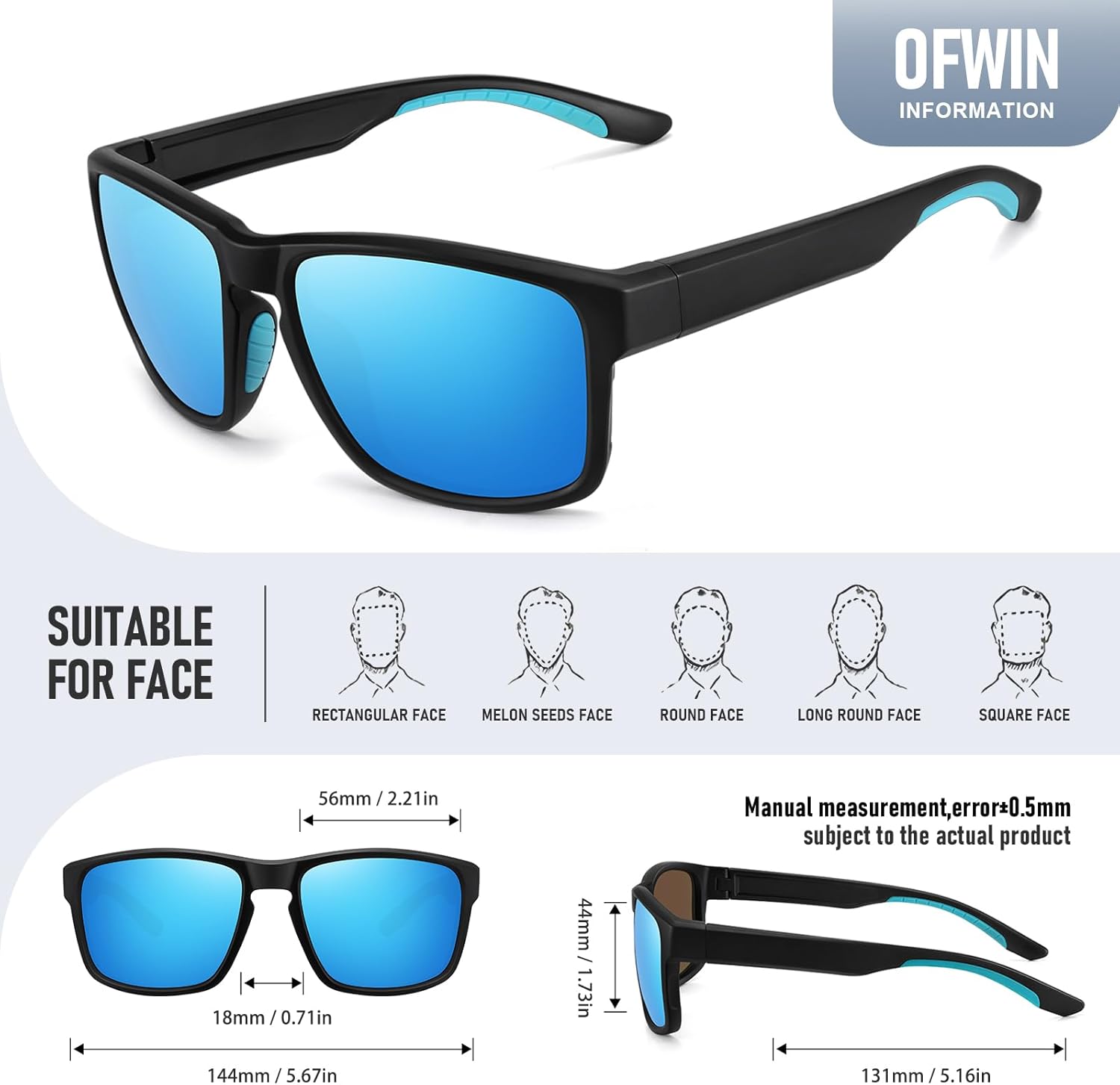 Skiennix Sports Polarized Sunglasses - UV Protection & Unbreakable Design for Men & Women