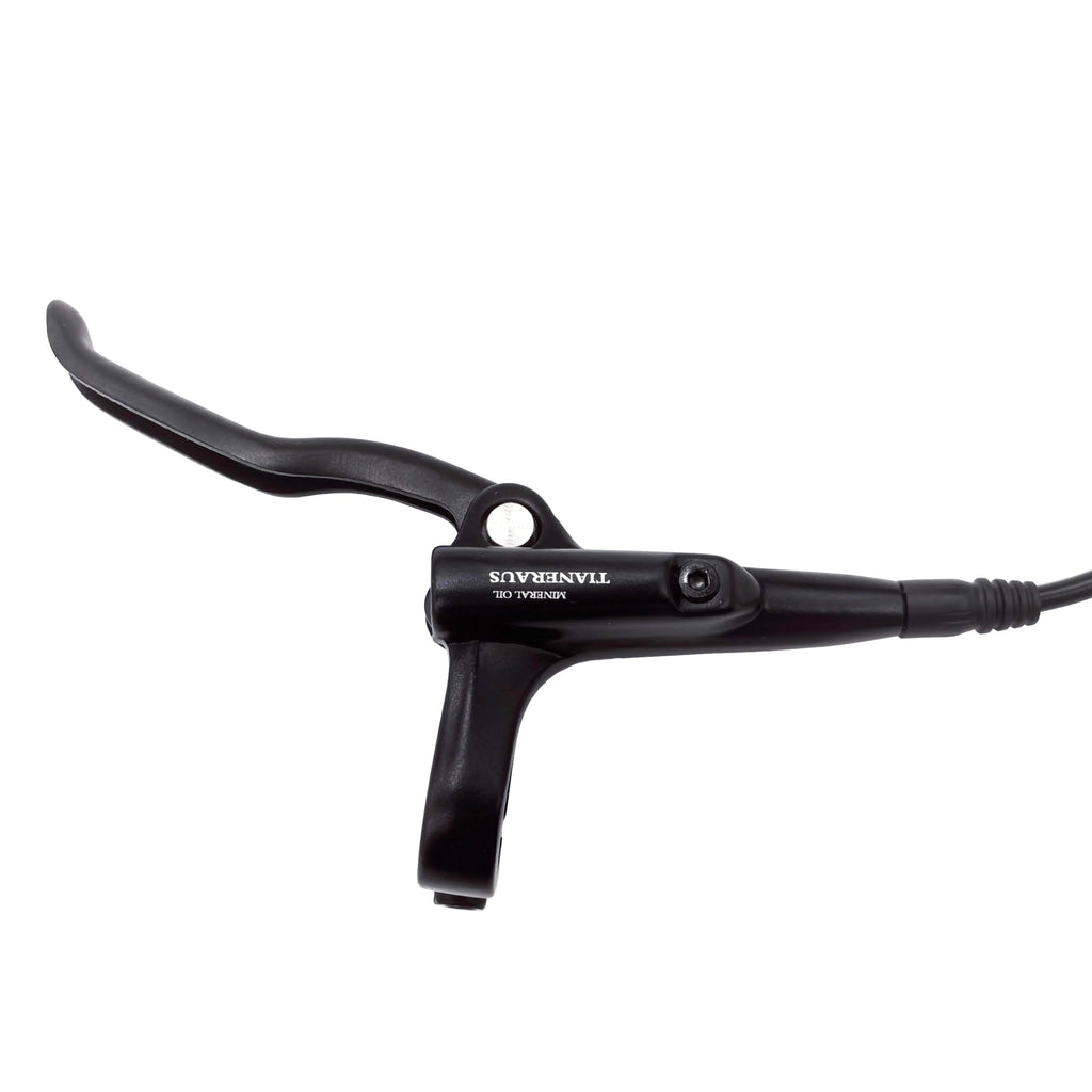 Tianeraus Mountain Bike Hydraulic Brake and Lever - Left Front 850mm Adapter Aluminum Alloy Hydraulic Bike Brakes, is/PM Adapter, Resin Pads, Black (is/PM)