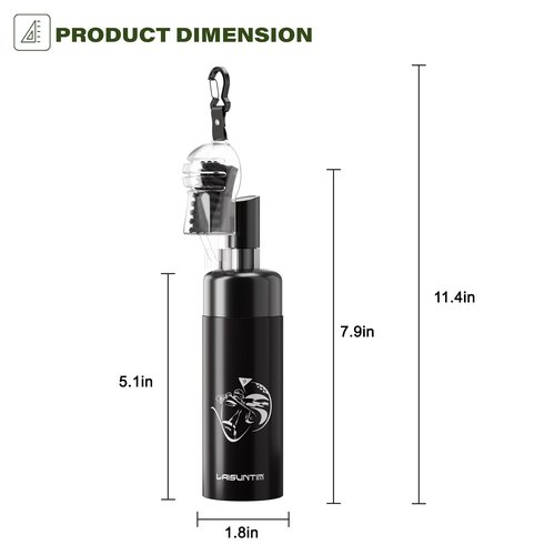LAISUNTIM 2-in-1 Golf Club Brush with Water Spray & Built-in Golf Ball Marker - Portable Groove Cleaner & Club Cleaning Brush with Nylon Bristles