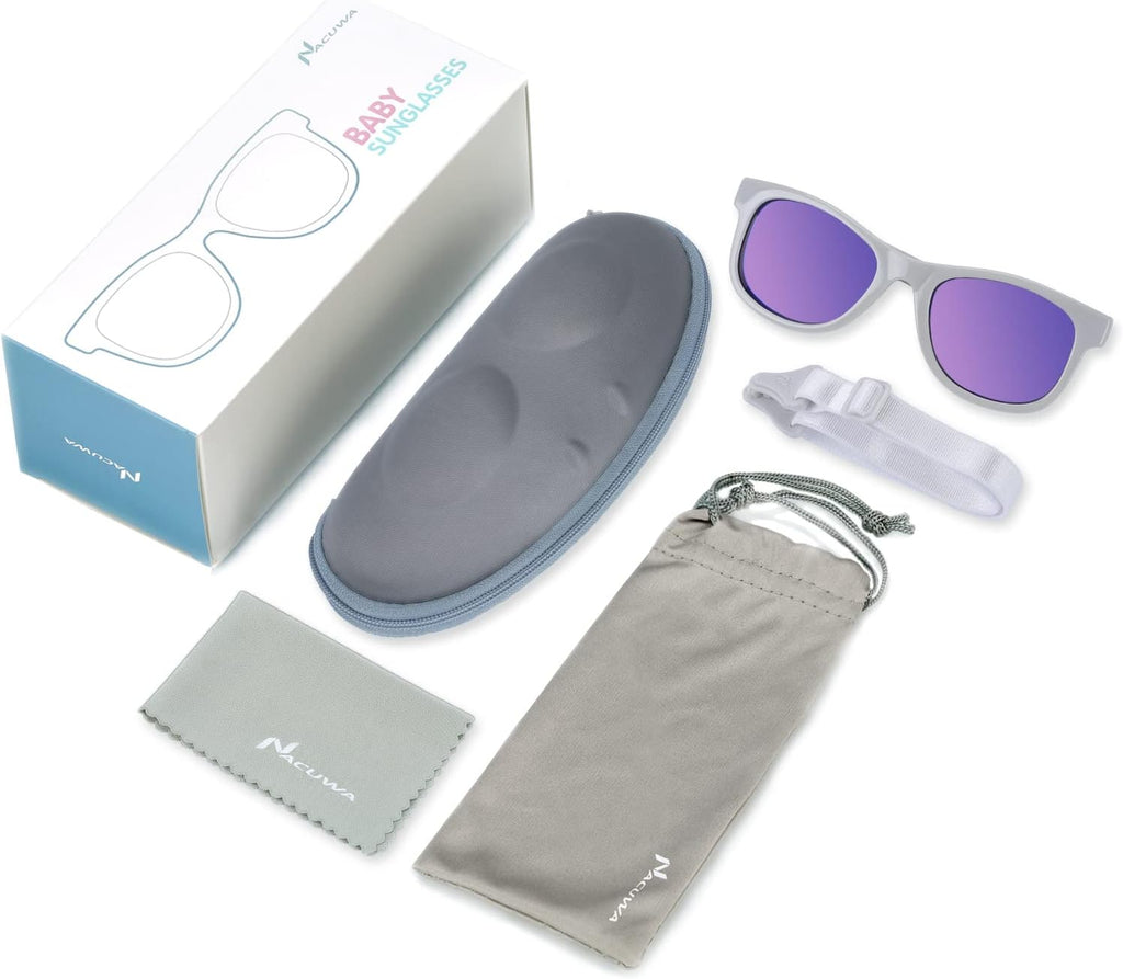 Skiennix Baby Sunglasses - 100% UV Protection for Toddlers & Kids | Ages 0-2 Years, Case Included