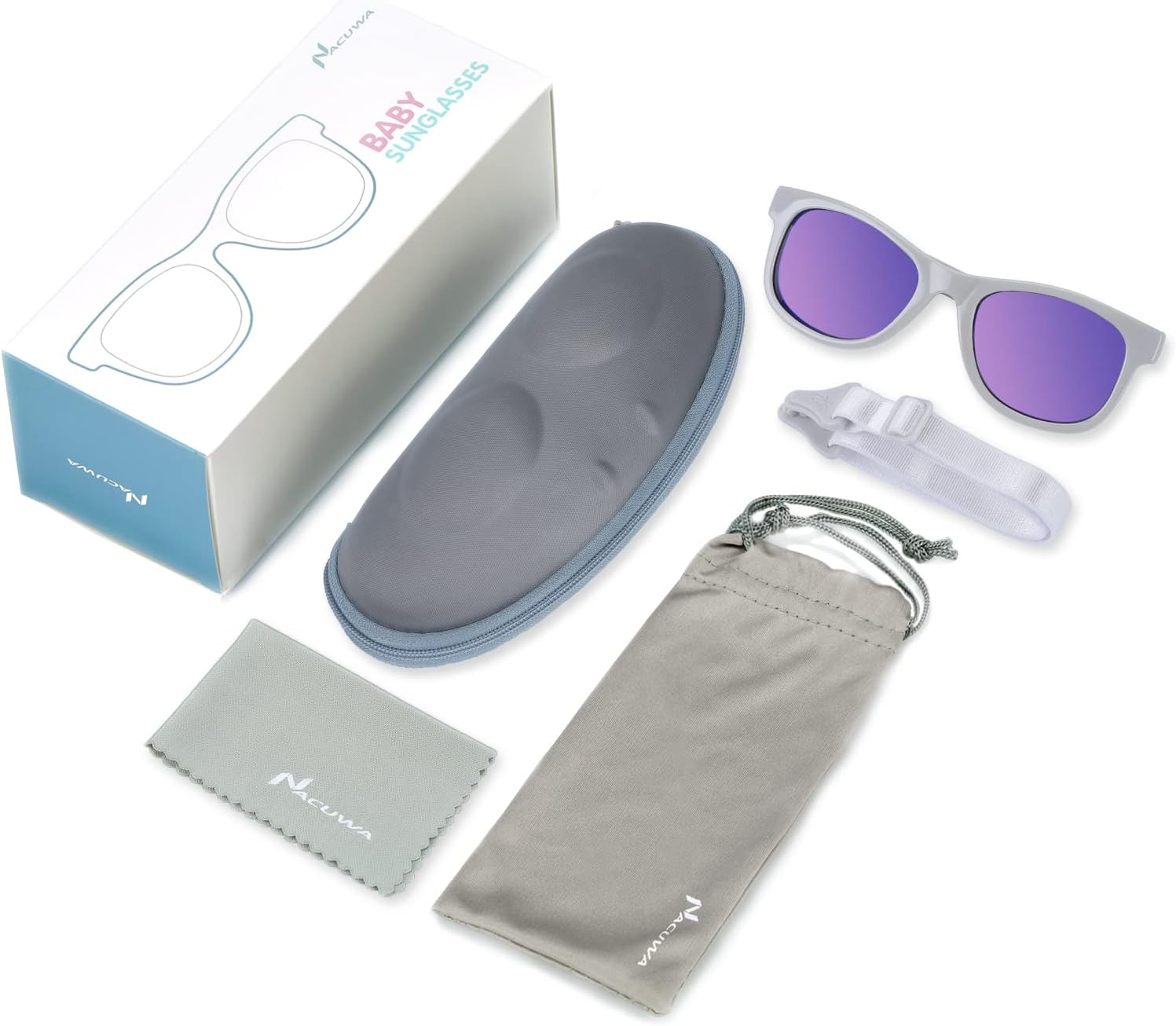 Skiennix Baby Sunglasses - 100% UV Protection for Toddlers & Kids | Ages 0-2 Years, Case Included