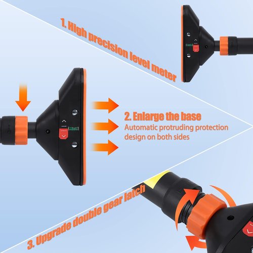 Pull Up Bar for Doorways, Chin Up Bar With Level Meter and Adjustable Width(29"-44") Max Load 440 LBS,No Screws and Tools Included, Orange