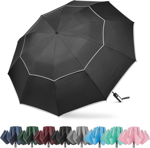 G4Free Inverted Umbrella - Windproof & Compact Design with Reflective Stripe | 54/62 Inch Automatic Open/Close