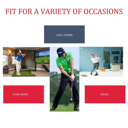 WIGERLON Retractable Golf Swing Training aid,Golf Swing Practice Stick,Golf Grip Trainer,Golf Swing aid for Warm-up,Click Stick Golf Trainer for Right Handed