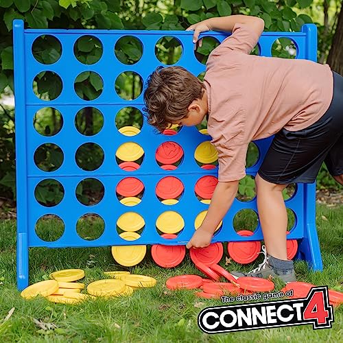 Giant Connect 4 Game Set - 4-Foot Jumbo Indoor & Outdoor Family Board Game