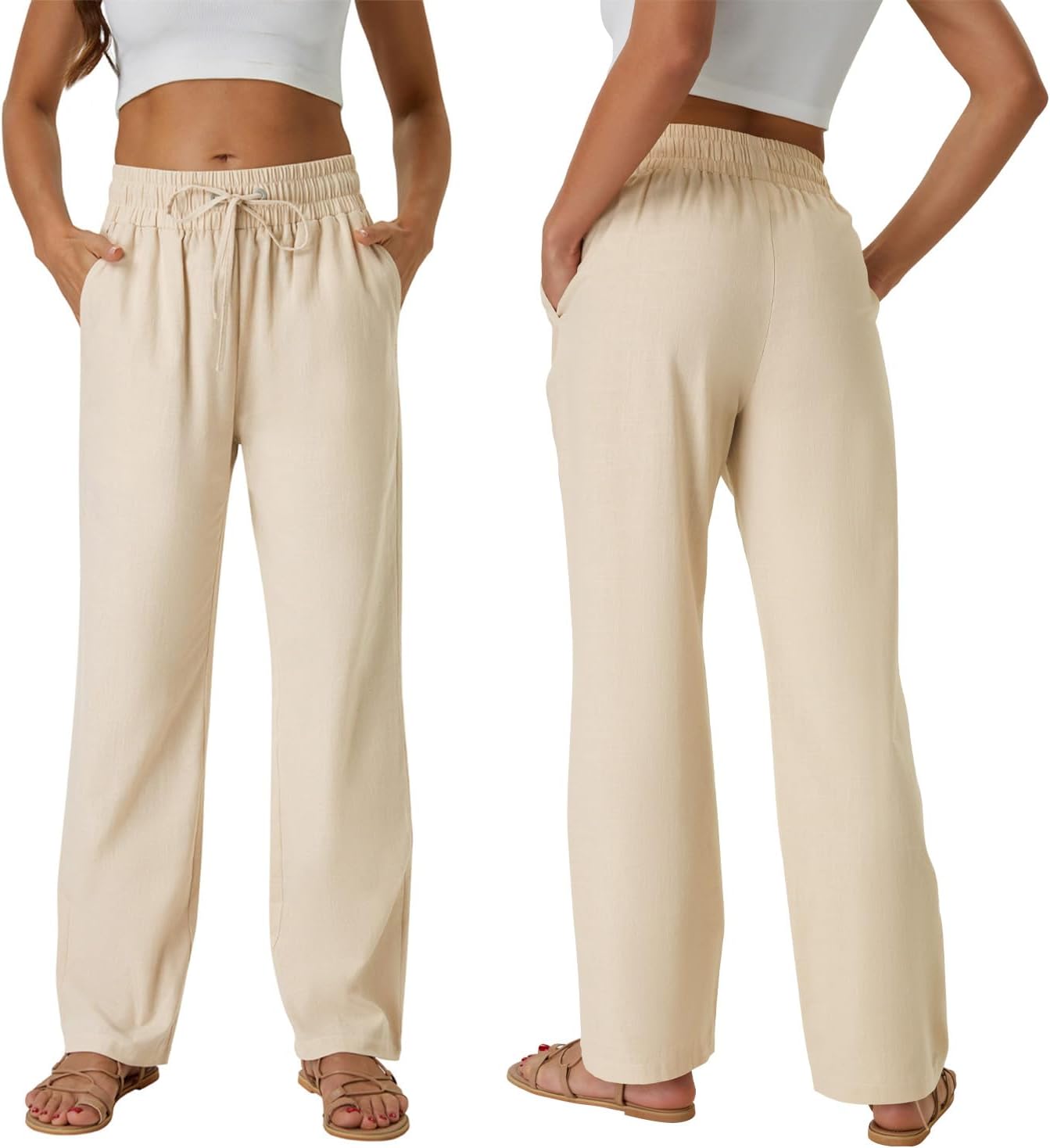 SEMARO Dress Pants - Women's Business Casual High Waist Trousers with Pockets | Stretchy Office Slacks