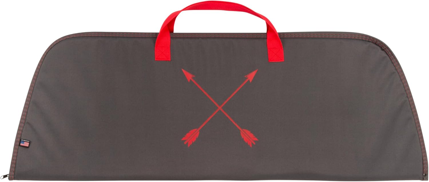 Titan™ Youth Bow Case - Durable Recurve & Compound Design | 38"L x 18.5"W, Gray/Red