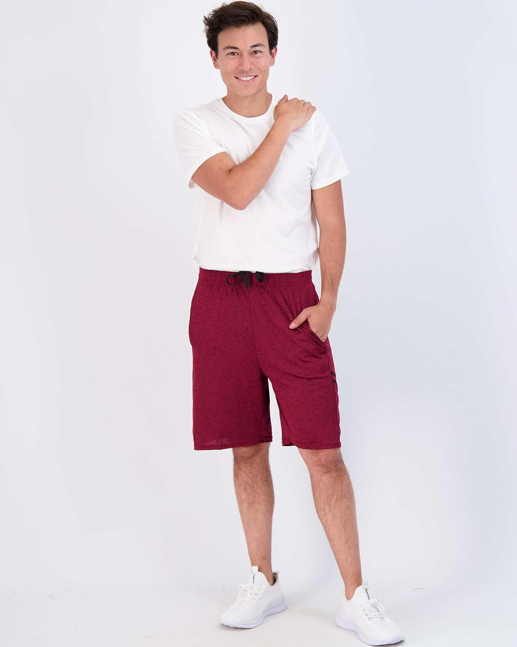 Real Essentials Men's Dry-Fit 9" Shorts - 5 Pack for Gym, Basketball, Running & Casual Wear