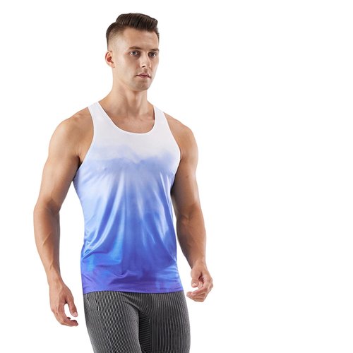 Yuecarcar Men's Quick Dry Sport Tank Top for Bodybuilding Gym Athletic Jogging Running,Fitness Training Workout Sleeveless Shirts (XX-Large, Blue)