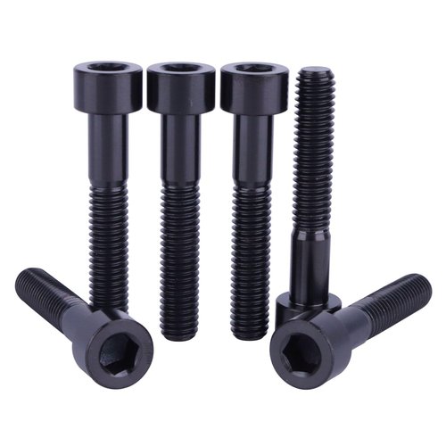 UHDFBDHF Titanium M6x35mm Bolts Allen Head for Bicycle Headset Screws Pack of 6 (Black)