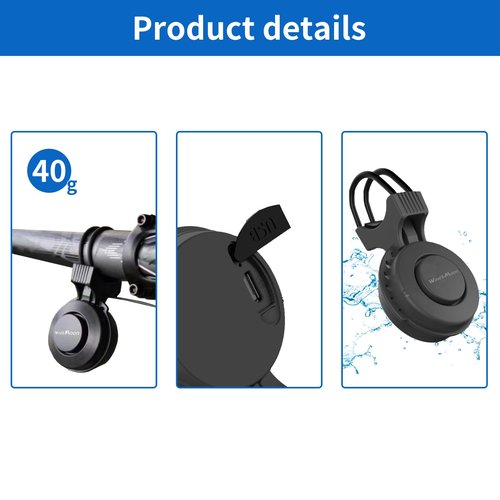 YOUNGFLY Electric Bike Horn Bicycle Bell, 120db Electronic Bicycle Horn with USB Waterproof Plug 4 Sound Modes, for Kids Boys Adults Mountain Bike Accessories