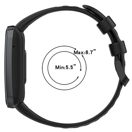AWADUO Compatible with Xiaomi Mi Band 7 Pro Replacement Band, Replacement Silicone Wrist Strap Bracelet Band for Men Women, Soft And Durable(Black+Grey)