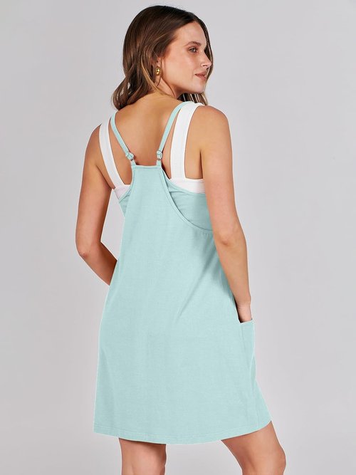 ANRABESS Women's Athletic Dress - Summer Tennis Mini Romper with Built-In Shorts | Travel & Workout Ready