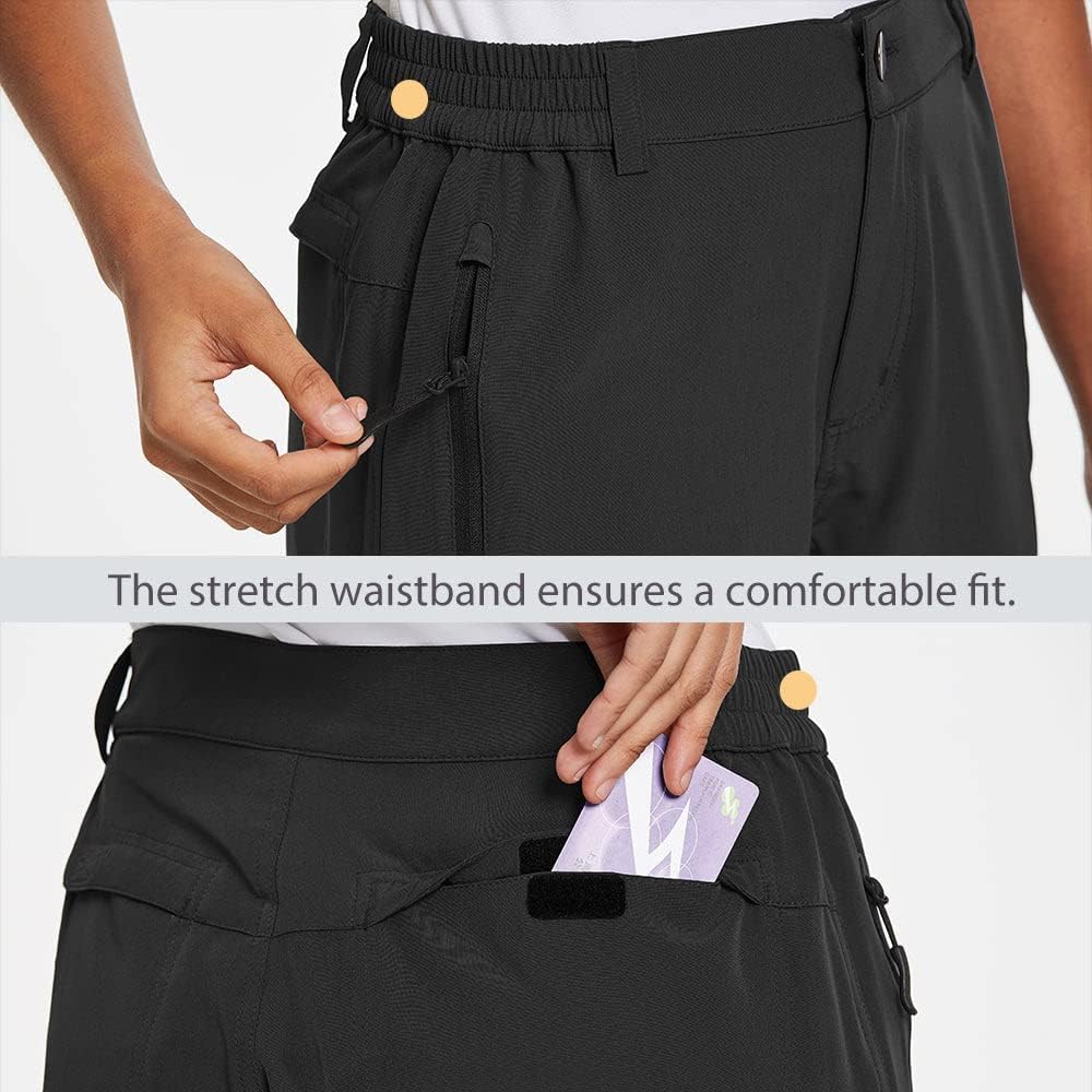 Baleaf Women's Quick-Dry Hiking Bermuda Shorts - Lightweight, UPF 50+ with Pockets for Summer Adventures