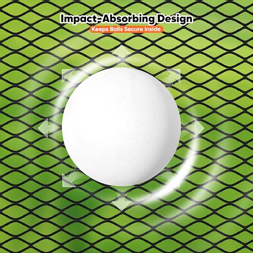 Black 5mm Lacrosse Goal Net Replacement 6'x6'x7' for Heavy-Duty Practice