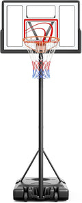 TONBUX Adjustable Basketball Hoop - 10FT Portable Goal with 44 Inch Backboard for Kids & Adults