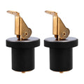 Fukaisu 2pcs Brass Boat Drain Plugs, 3/4 Inch Deck and Baitwell Bait Well Plug with Snap Handle Livewell Live Well Drain Plug for Marine Kayak Yacht Fishing Boating Boats Accessories