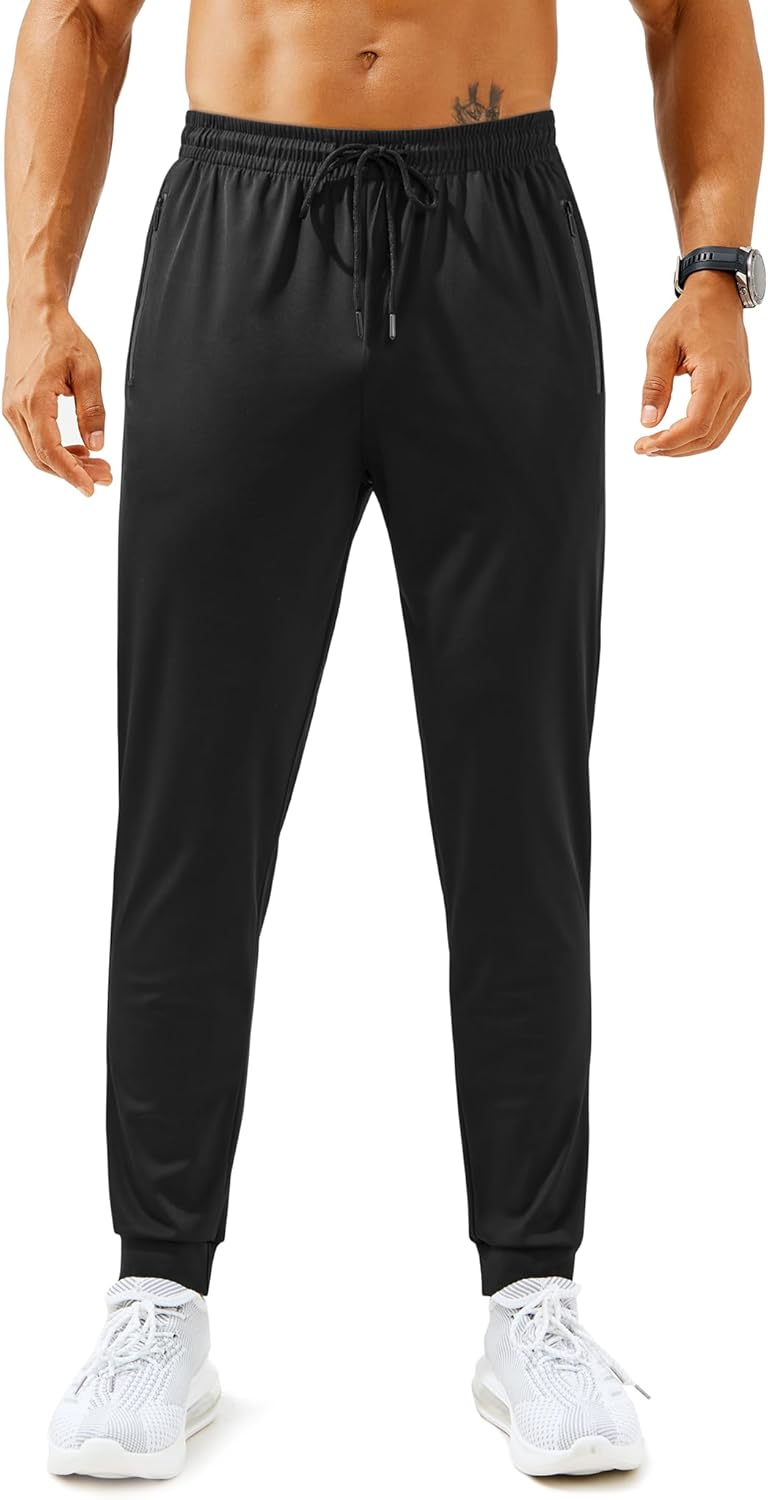 Skiennix Men's Sweatpants - Lightweight Athletic Joggers with Zipper Pockets for Gym & Casual Wear