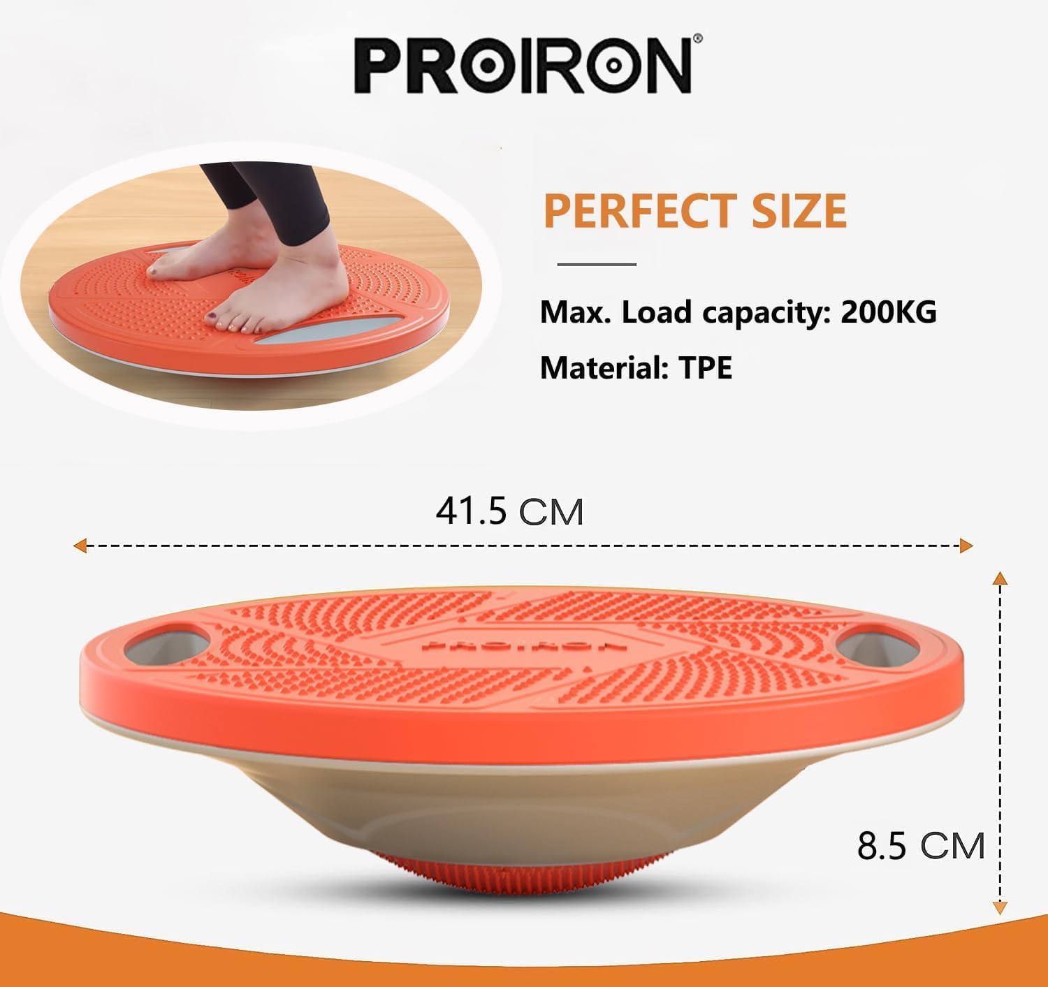 PROIRON Wobble Balance Board - 16.34” Non-Slip Stability Trainer for Home Gym & Physical Therapy