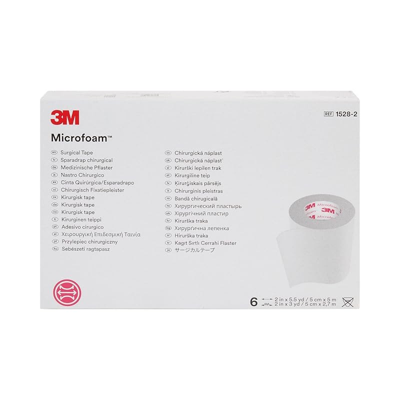3M™ Microfoam™ Surgical Tape, 1528-2, 2 inches X 5 yards