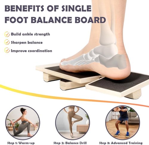 Ankle Balance Board - Stability & Strength Trainer for Home Gym | Single Leg Wobble Board