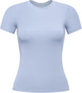 AUROLA Everyday Fitted T-Shirt - Women's Crew Neck Short Sleeve Modal Slim Fit Top | Stylish Crop Tee
