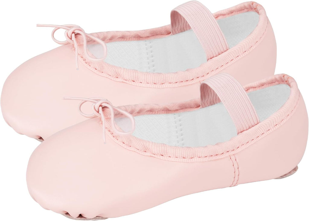 STELLE Ballet Shoes - PU Leather Dance Slippers for Girls & Boys | Toddler to Big Kid Sizes