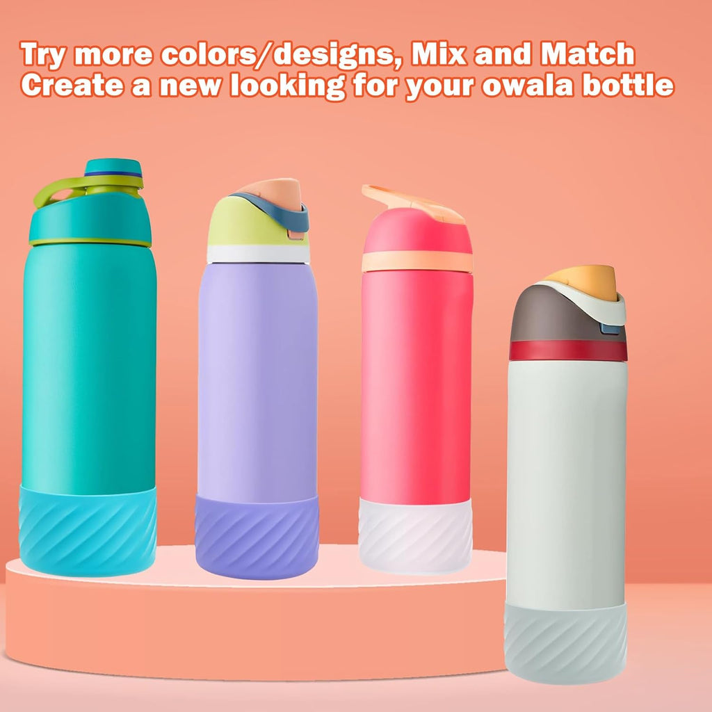 Owala Silicone Boot Base Sleeve - 2Pcs Protective Bottom Bumper for Water Bottle | BPA Free