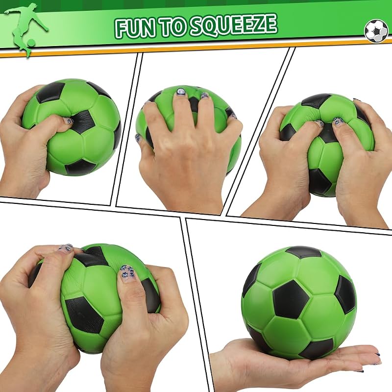 5-Inch Foam Mini Soccer Ball, No-Inflation Indoor Ball - Multicolor