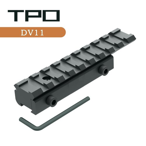 FSI 3/8" 11mm to 7/8" 20mm Dovetail to Picatinny Rail Adapter, Low Profile 11mm to 20mm Picatinny Riser Mount (1pc)