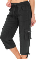 MoFiz Women's Capris - Lightweight Casual Pants with Pockets | Loose Fit Baggy Cargo for Hiking