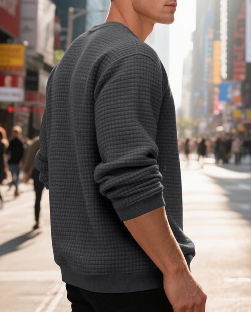 LIZALIG Men's Tee - Breathable Solid Color Round Neck Shirt for Gym & Casual Wear