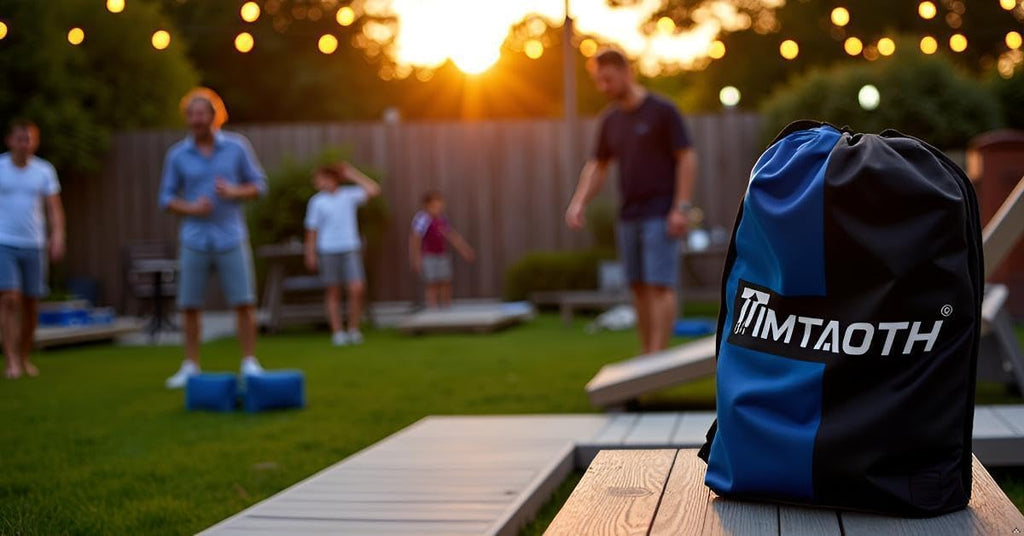 Skiennix Professional Cornhole Bags - Dual Sided Regulation Set of 8 | Slick & Stick Design