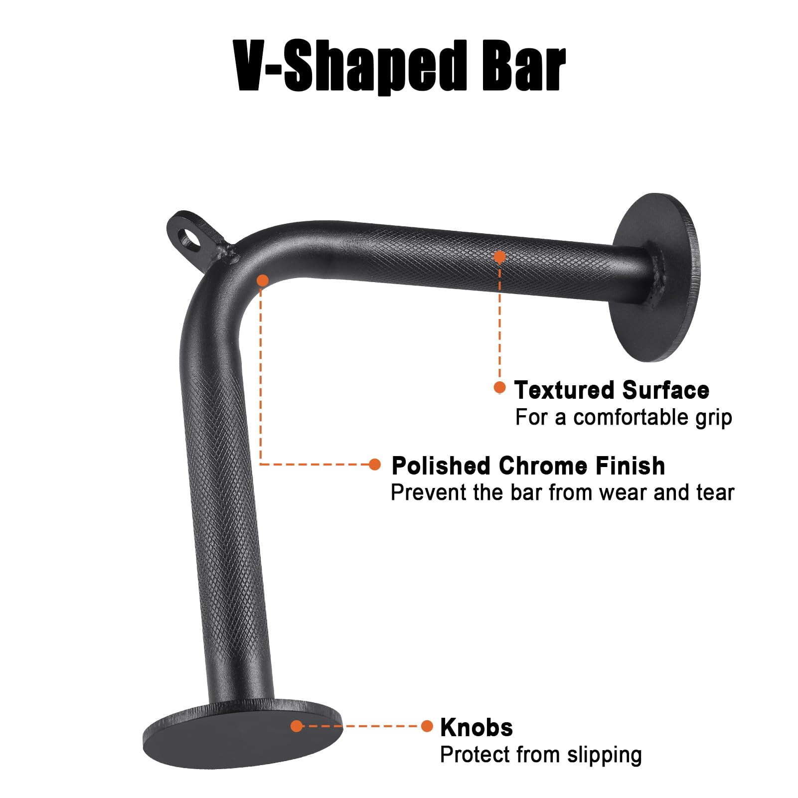 Workout Cable Machine Attachment for Home Gym, SERTT LAT Pulldown Attachments, Cable Accessories for Weight Training, Straight Pull Down Bar, Tricep Rope, Double D Row Handle, V-Shaped Bar