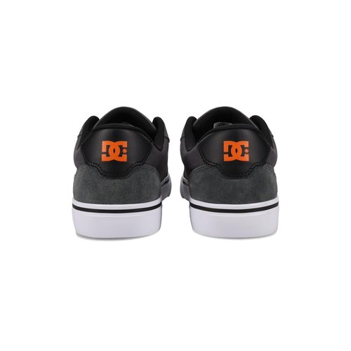 DC Men's Anvil Casual Skate Sneaker, Grey/Black/Orange, 7.5