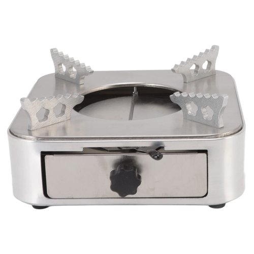 Alcohol Stove,Backpacking Stove,Portable Alcohol Stove Camping,Stainless Steel Silver One Piece Design Drawer Structure Spirit Burner For Home Outdoor Hiking