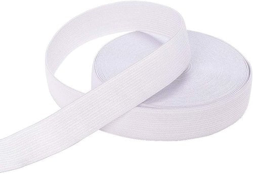 Airisoer Elastic Bands for Sewing - High Elasticity 1 Inch x 12 Yard White Knit Spool for Waistbands, Pants, Crafts