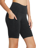 Baleaf Women's High Waist Biker Shorts - Comfortable Spandex Workout Shorts with Pockets | 8"/5"/3" Sizes