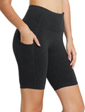 Baleaf Women's High Waist Biker Shorts - Comfortable Spandex Yoga & Workout Shorts with Pockets | 8"/5"/3" Sizes