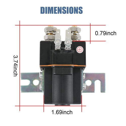 48V Golf Cart Solenoid 4 Terminal Solenoid Coil Compatible with Club Car 95-Up DS For 04-Up Precedent Golf Carts 101908701 102774701 5722