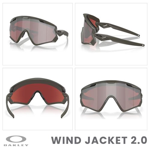 Oakley Wind Jacket 2.0 OO9418 941826 45MM Matte Olive/Prizm Snow Black Iridium Shield Sunglasses for Men+ Bundle Accessory Leash Kit, Microfiber Pouch