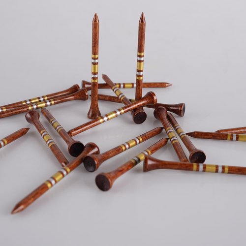 GOCHSS Golf Tees 20pcs 83mm(3.25") Coffee Color Premium Bamboo Golf Tees Cigarette Pack Golf Driver Tees.